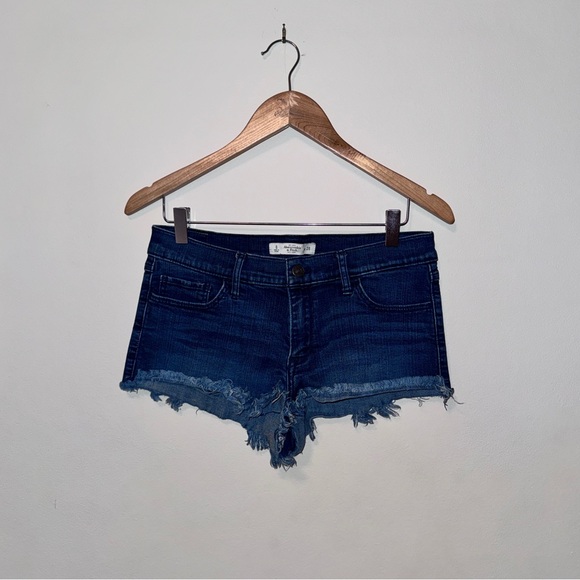 Women’s Abercrombie & Fitch US 6 Navy Blue Booty Jean Shorts - Picture 6 of 8